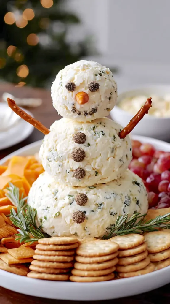snowman cheeseball