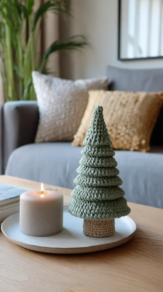 crochet table Christmas tree