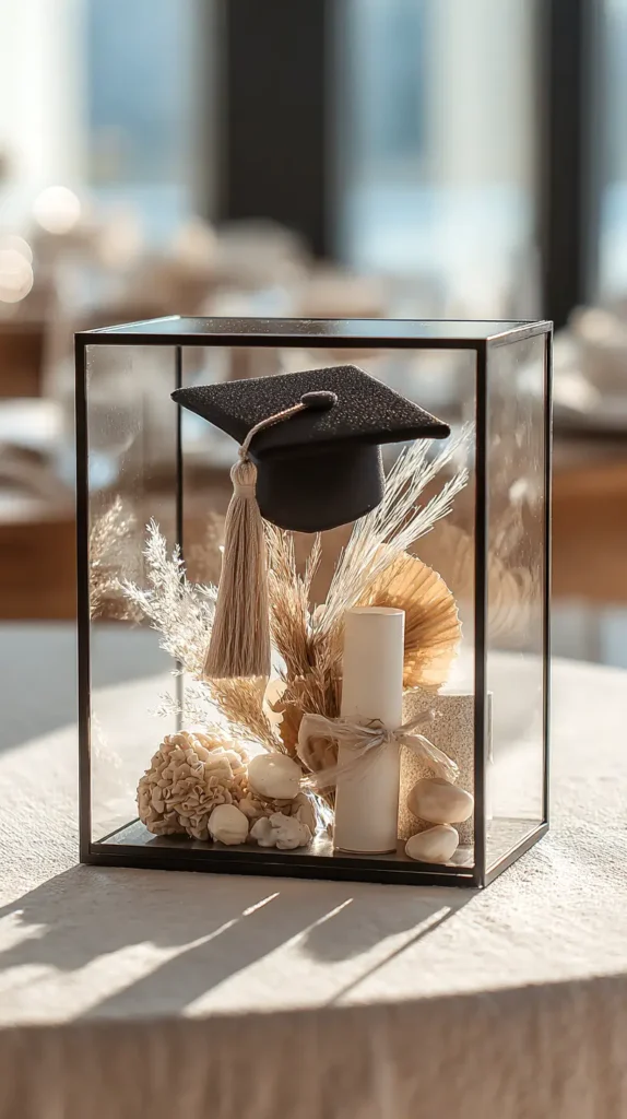graduation centerpiece ideas, shadowbox