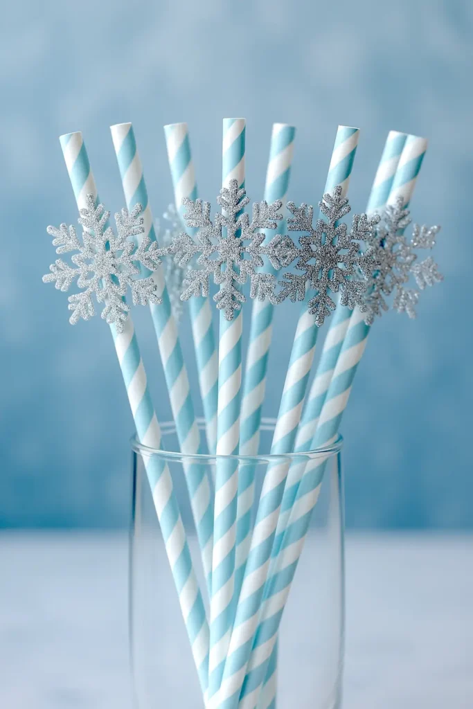 snowflake straws