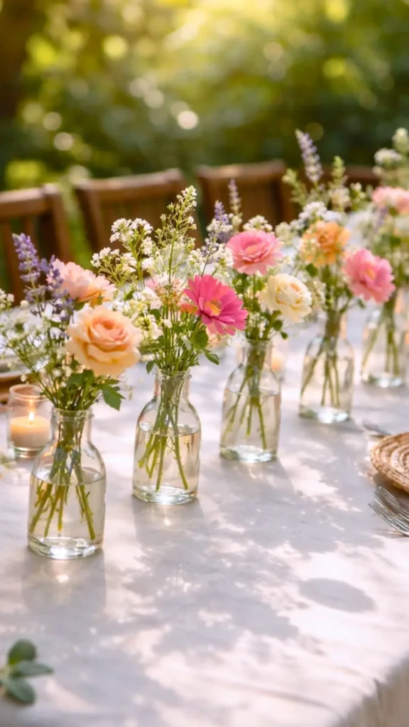 outdoor wildflowers on the table