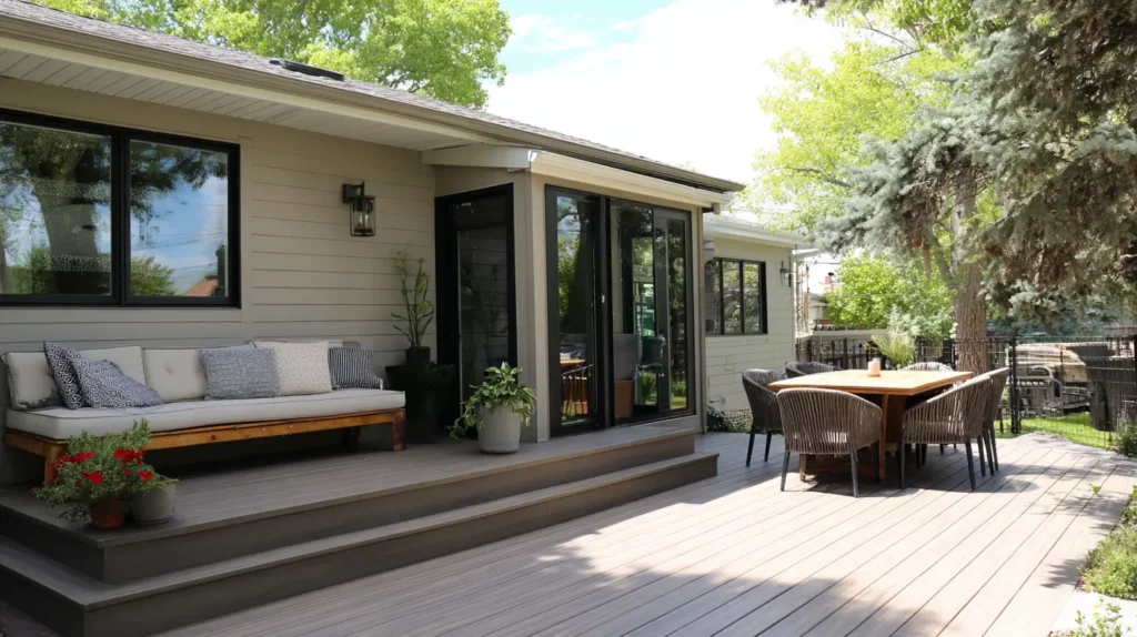 backyard deck ideas, simple and plain