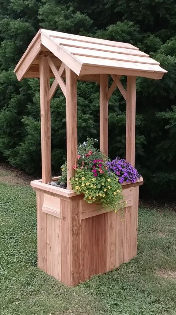 wishing well planter boxes