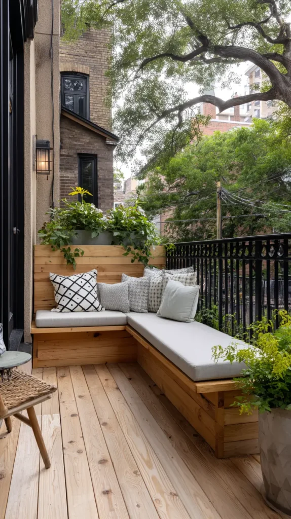 corner outdoor sofa with pillows