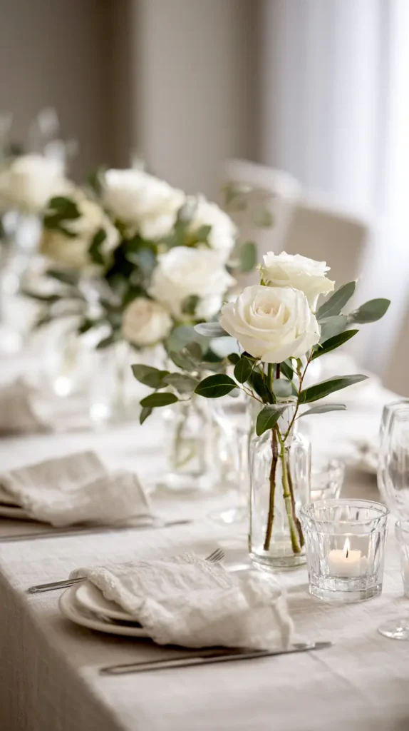 bud vases wedding centerpiece