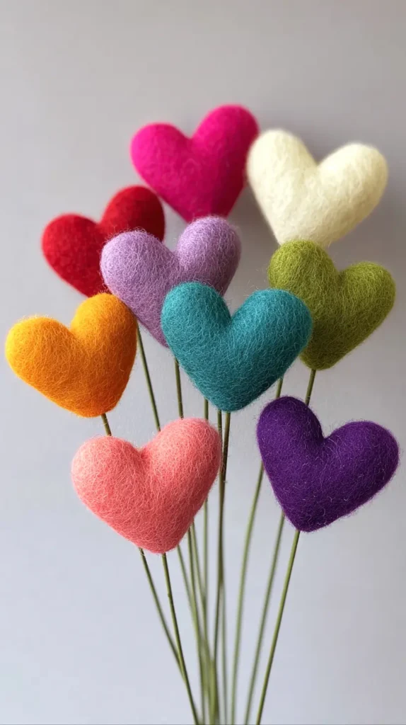 felt hearts on picks