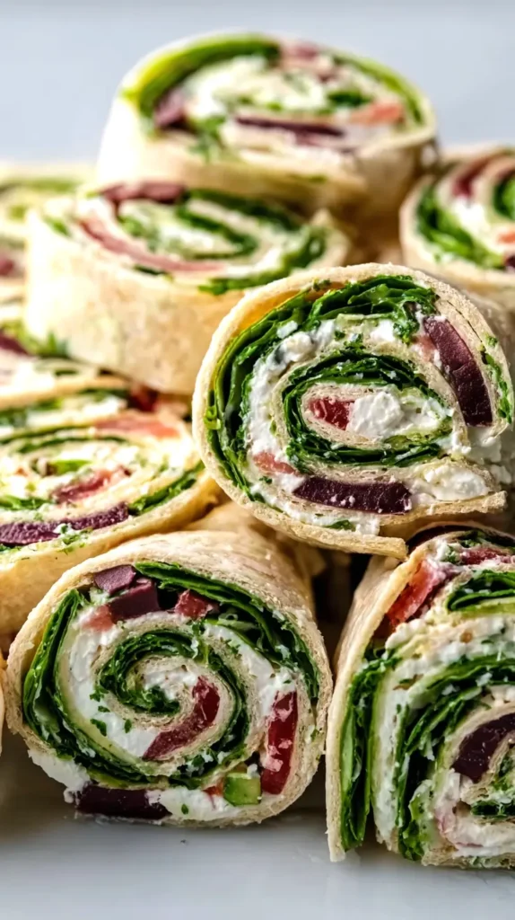 Greek sandwiches pinwheels