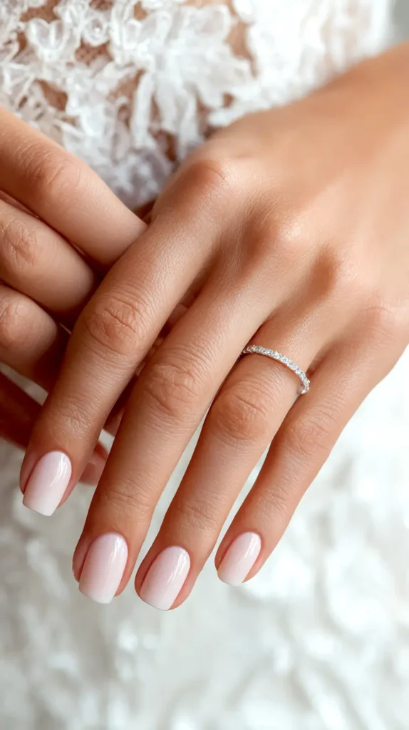 ombre white manicure