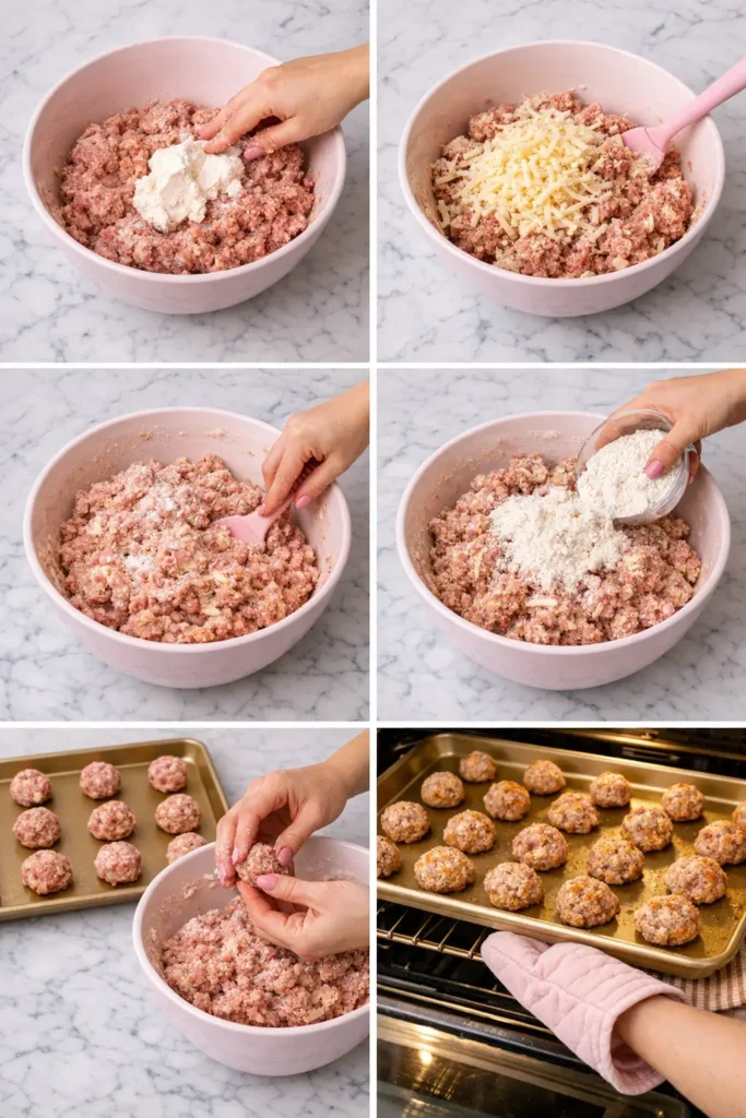 step-by-step prep of dish