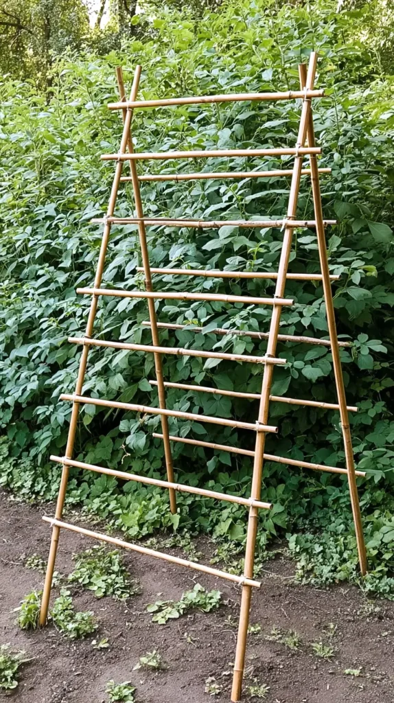 wooden trellis, empty