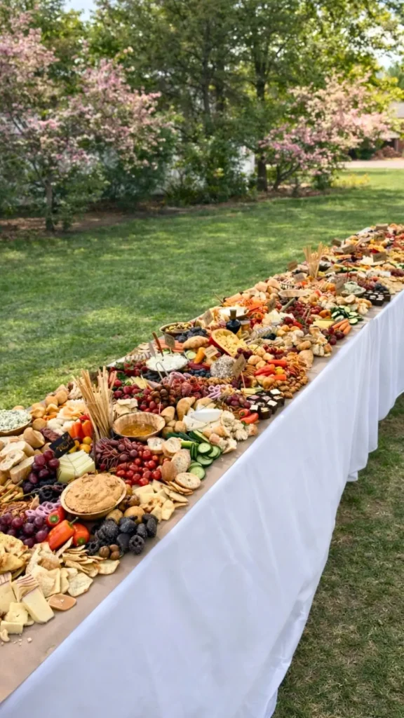 outdoor food, banquet