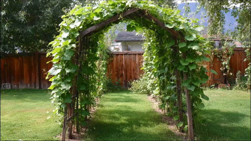 cucumber trellis, arched
