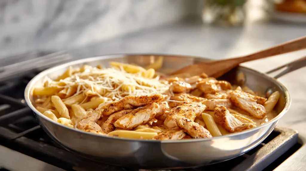 cooking on the stove 