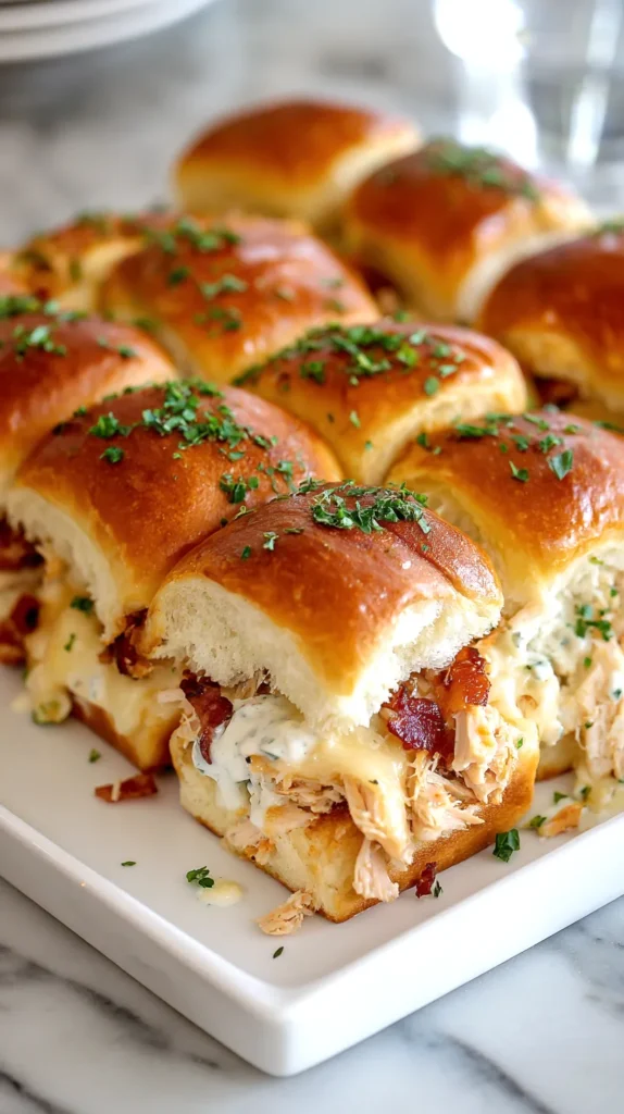 chicken bacon ranch sliders