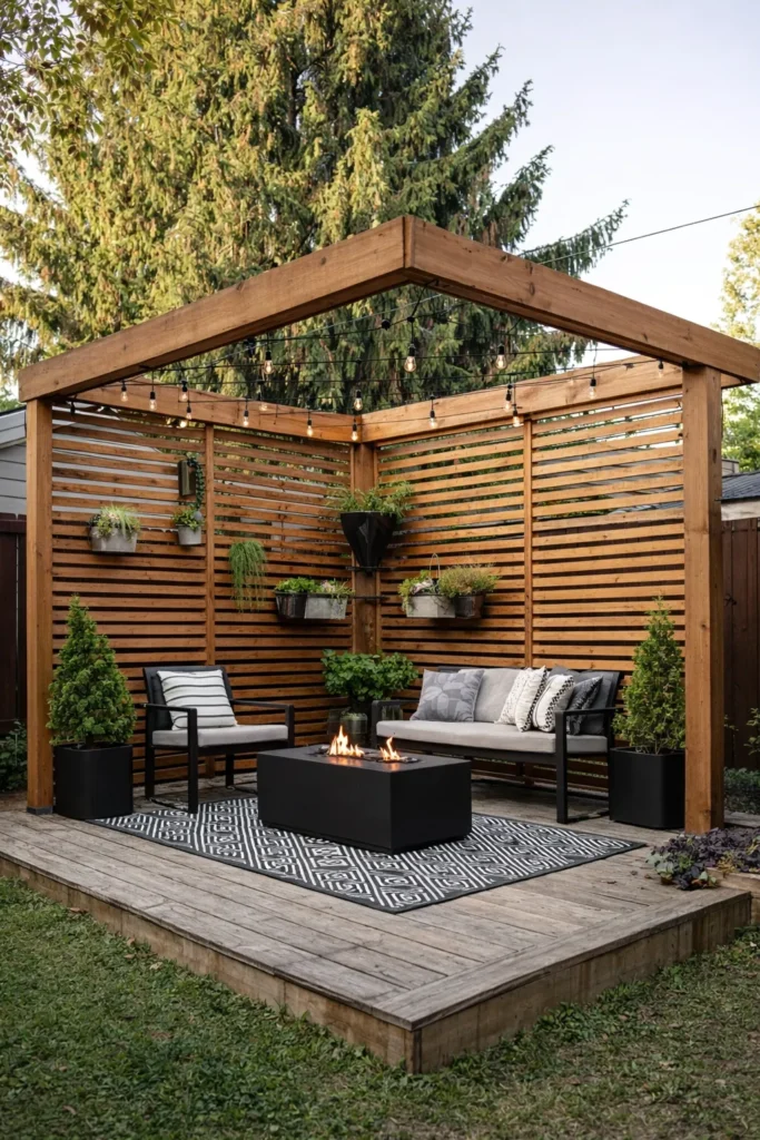 backyard privacy ideas, sitting area