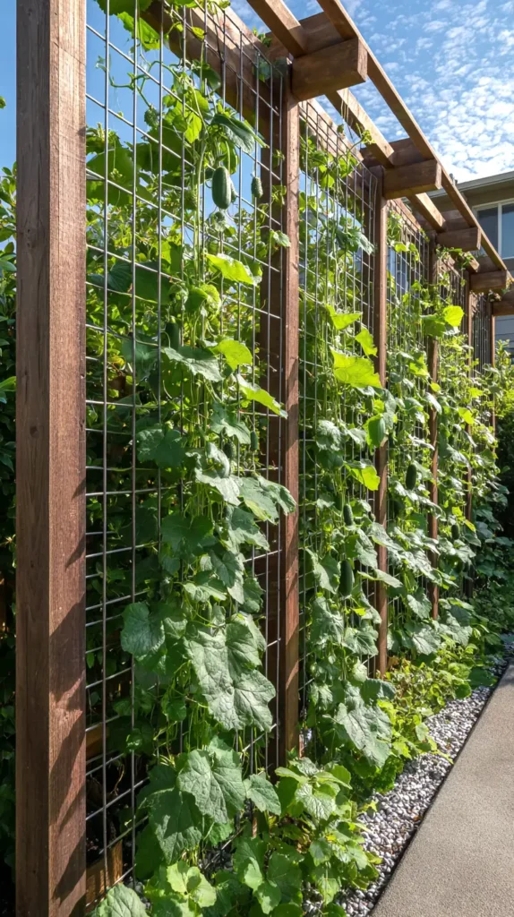 cucumber trellis