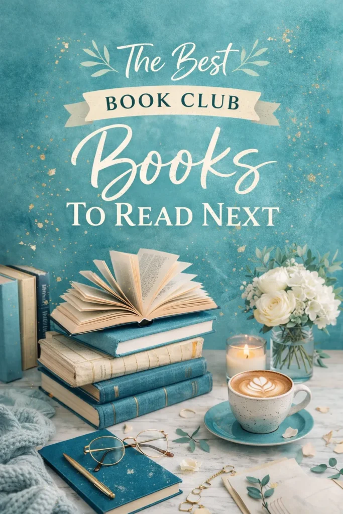 teal book club graphic