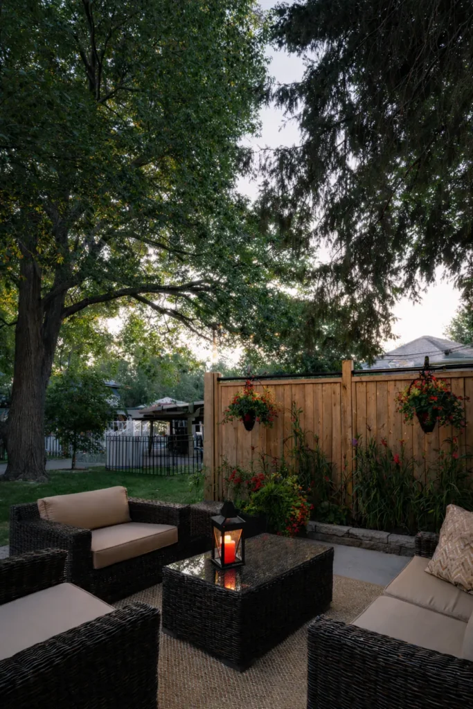 backyard seating area, patio design