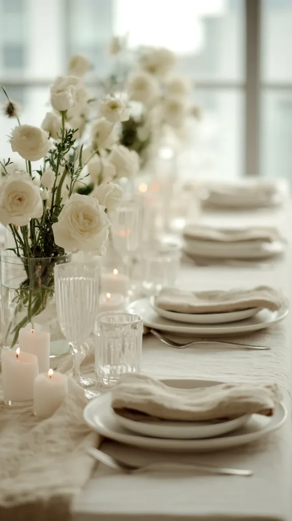 minimalist wedding table decor