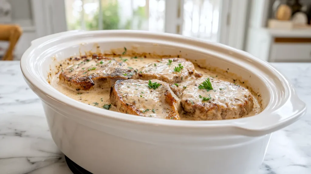 slow cooker pork chops