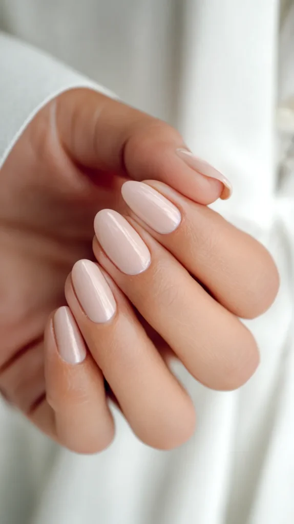 wedding guest nails, light pink