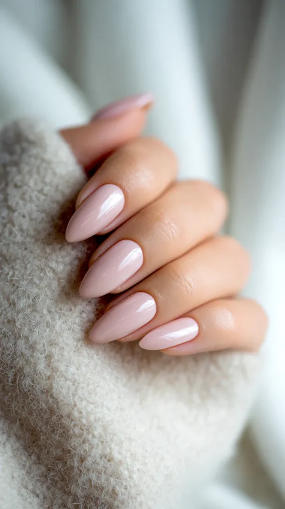 wedding guest nails, long, light pink