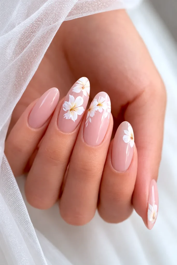 floral manicure
