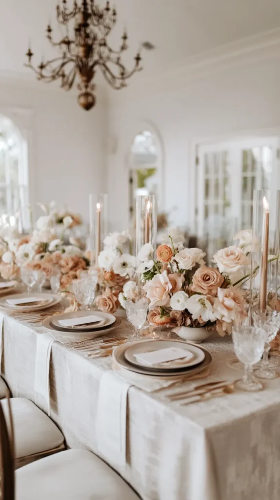 flowers, centerpieces, tableware