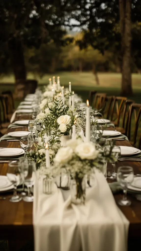 outdoor table set for a party