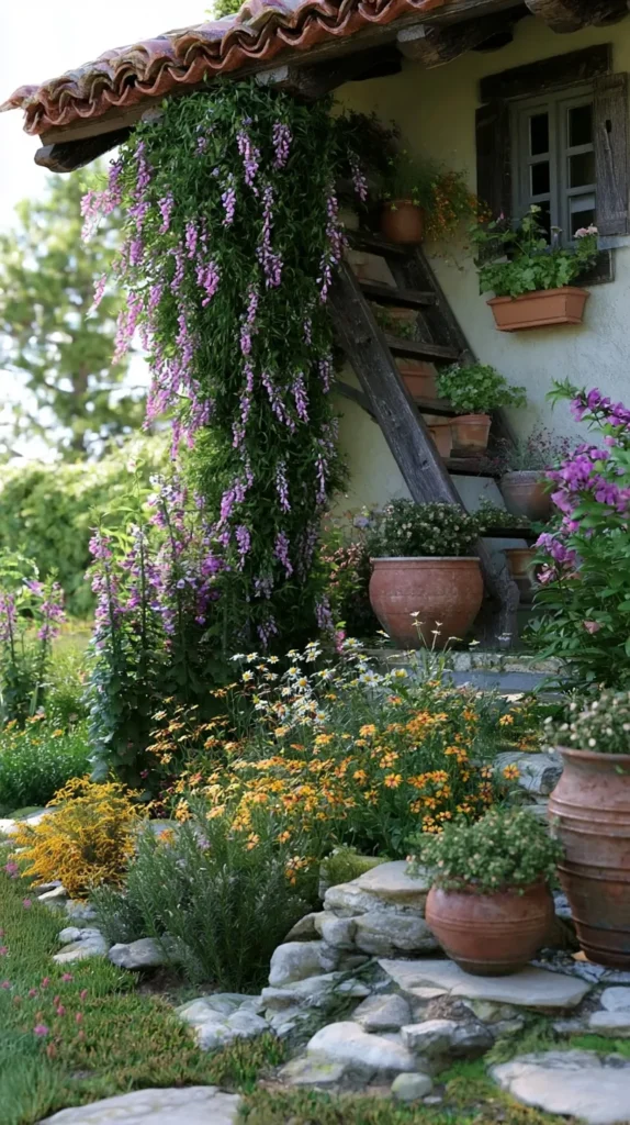 hyper-realistic cottage garden