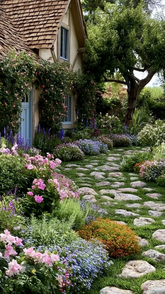 charming floral outdoor cottage garden