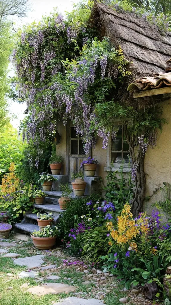 whimsical cottage garden