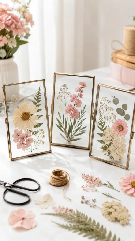 framed pressed flowers