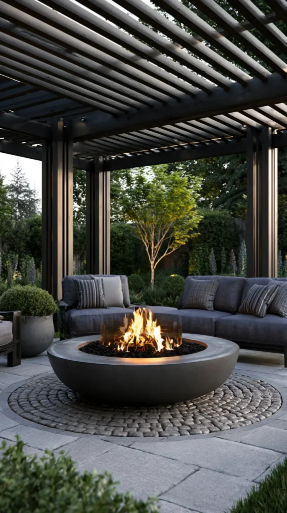 outdoor backyard seating area