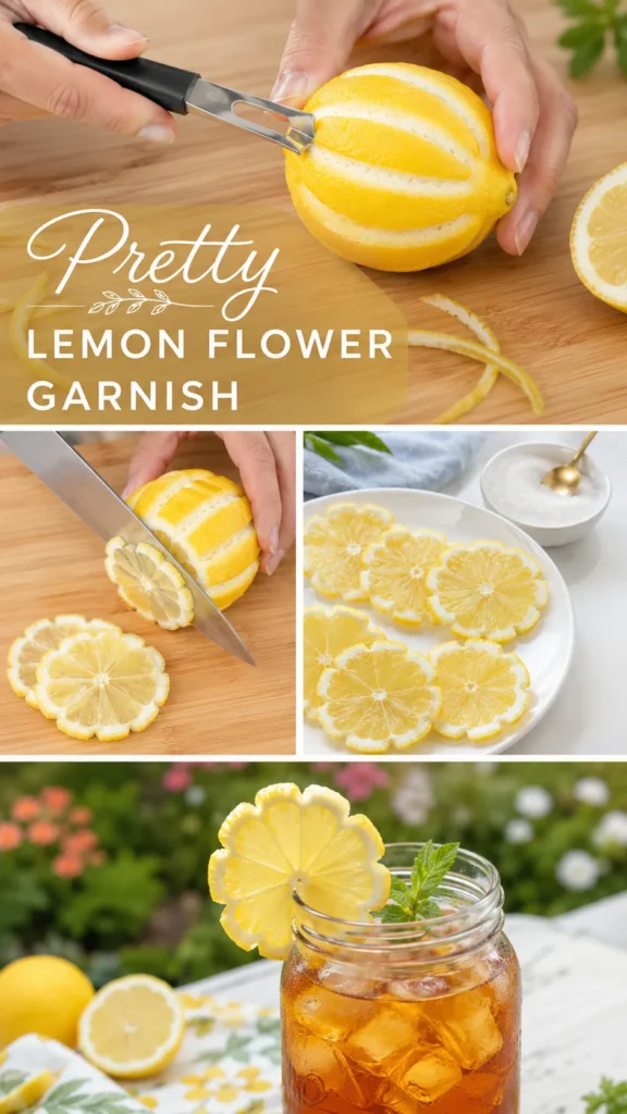 how to cut a lemon flower
