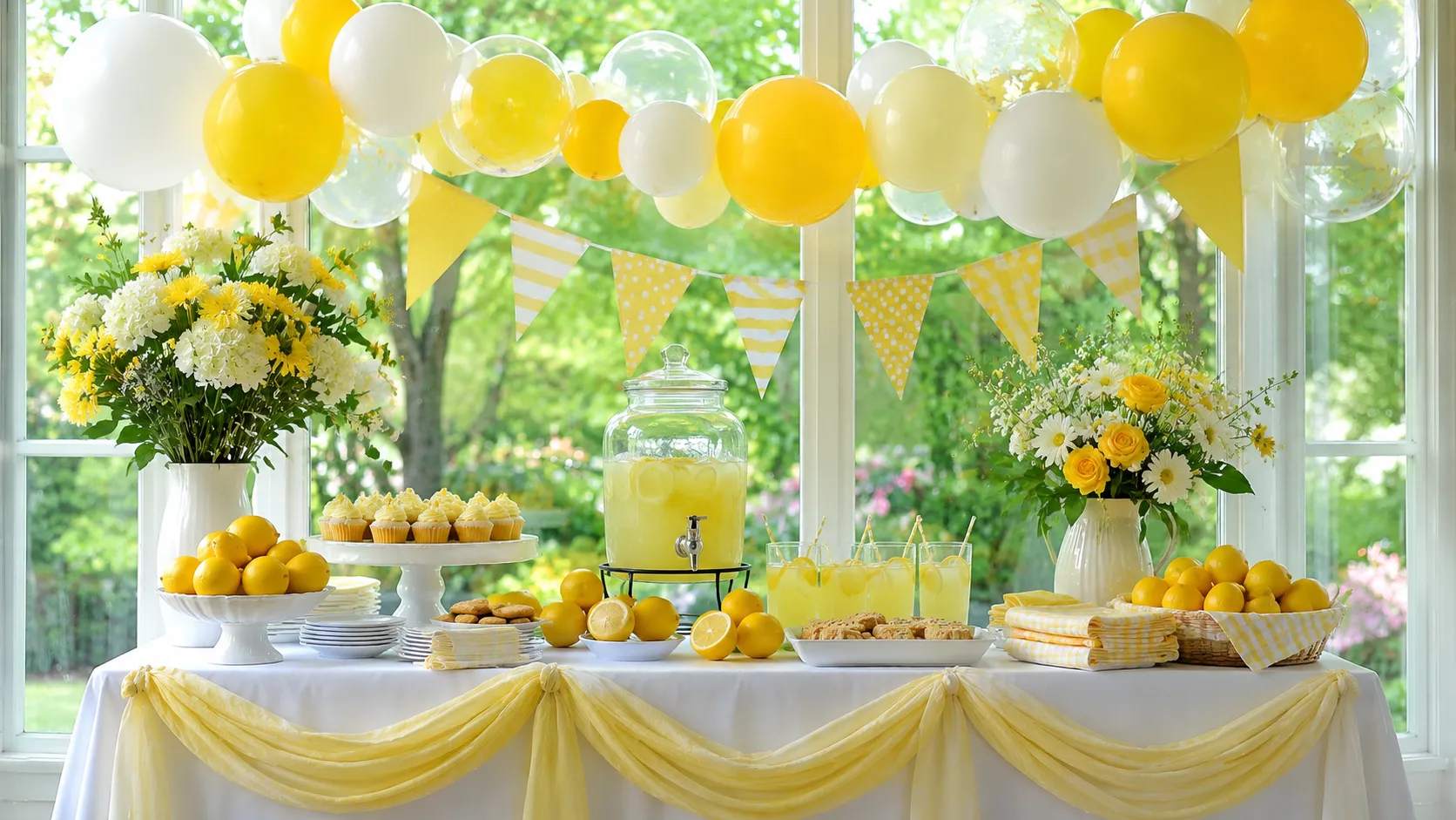 lemonade-themed party table