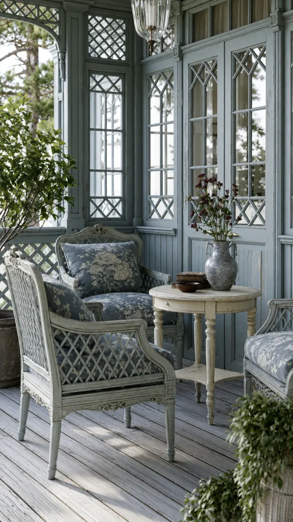 small outdoor seating area